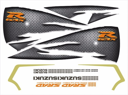 Kit Adesivos Decorativos Suzuki Gsxr 750 1996 Srad Gsxama