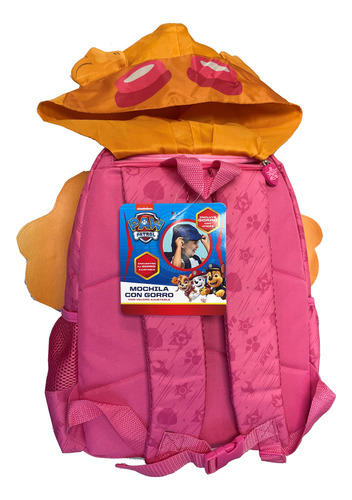 Mochila Paw Patrol Skye Con Capucha 3d Para Niñas