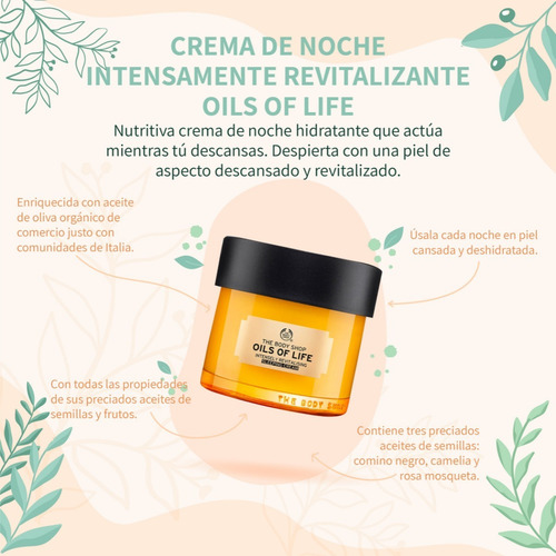 Imagen 2 de 9 de Crema De Noche Intensamente Revitalizante Oils Of Life