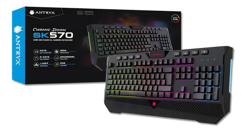 Teclado Gamer Semi-mecanico Antryx Sk570 Color Del Teclado Negro