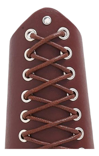3 Muñequera De Cuero Con Cordones, Muñequera Marrón