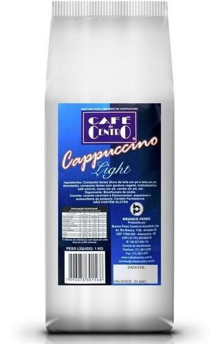 Cappuccino Solúvel Light 1kg - Café Do Centro