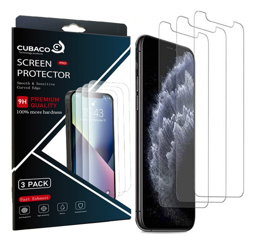 Cubaco Protector Pantalla Para iPhone 12 Pro Max 3 Cristal