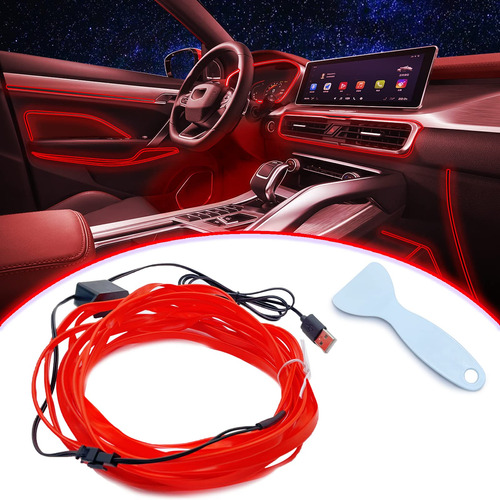 Tira Luz Led Para Interior Automovil Neon Automatica Usb Pie