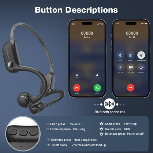 Auriculares De Conducción Ósea Auriculares Inalámbricos De O