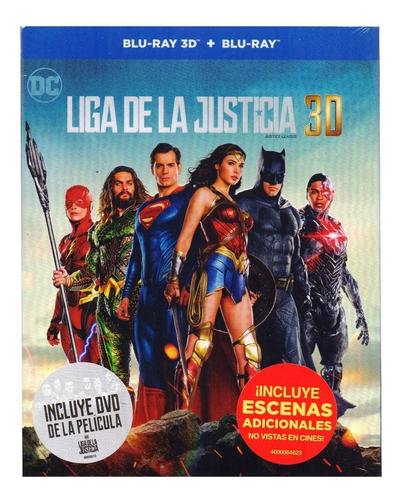 Liga De La Justicia Justice League Pelicula Blu-ray 3d + Bd