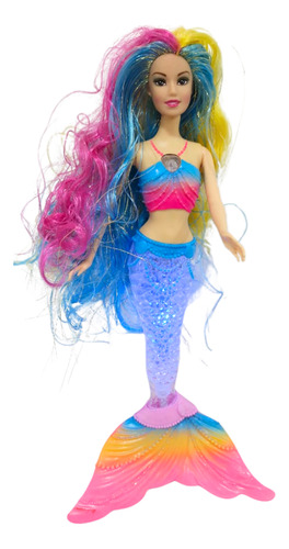 Muñeca Sirena - Juguete De Fantasía - Con Luz Y Sonido -