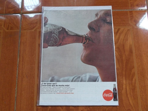 Antiguo Original Anuncio De Coca-cola De La Decada 1970's.