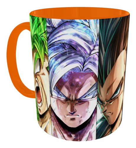 Mugs Dragon Ball Goku Mixer Pocillo Serie Geeks Orange