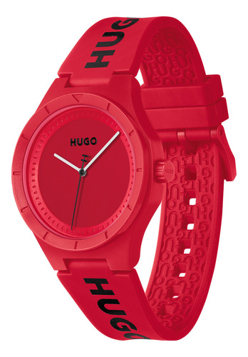 Reloj Hugo Para Hombre 1530346 Silicona Rojo