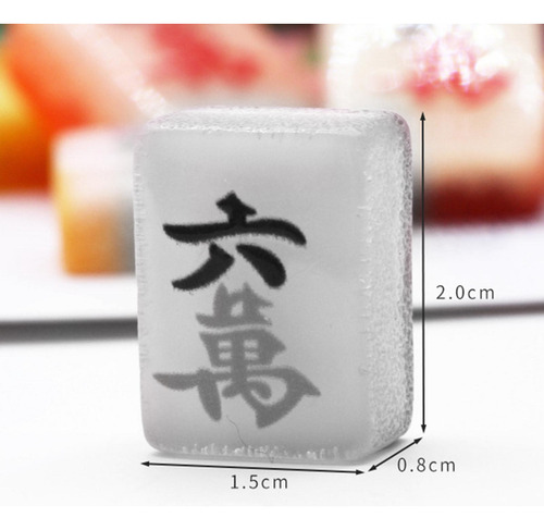 18 Piezas Mini Mahjong Llavero Colgante Clave Colgante Azul