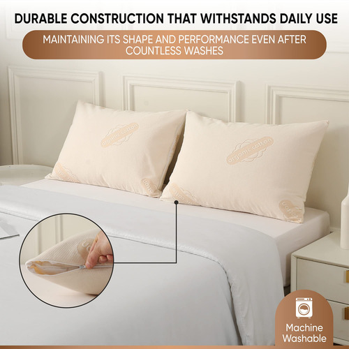 Paquete De 2 Protectores De Almohada De Algodón Orgánico De