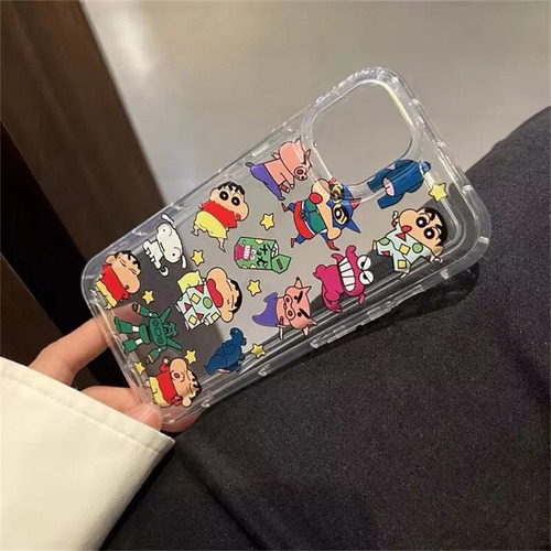 / Capa De Case Shin-chans Airbag Clear Soft Tpu Cover Para iPhone