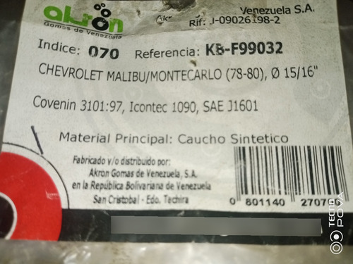 Kit Bomba De Freno Kb-f99032/malibu M-carlos (78/80) 5/16