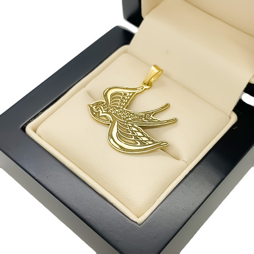 Dije Golondrina Ave Oro 18k Macizo