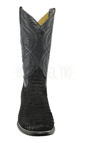 Botas Vaqueras Piel Original Piton Mate Oval Botas El Tio