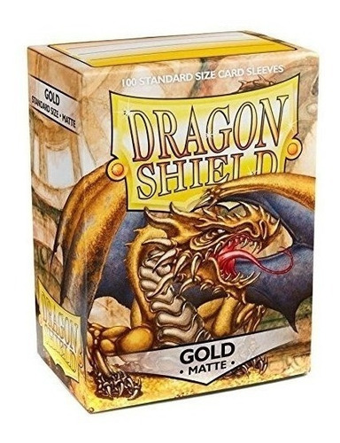 Escudo Dragon Oro Mate 100 Cubierta Mangas De Proteccion T