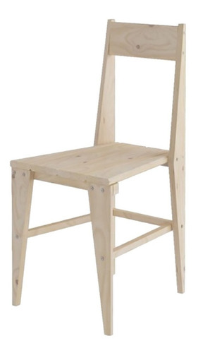 Imagen 3 de 10 de Silla Para Comedor Madera 100% Maciza Pino Ref: Maciza502