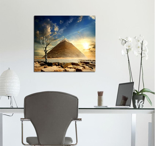 Vinilo Decorativo 60x60cm Egipto Desierto Piramide Paisaje