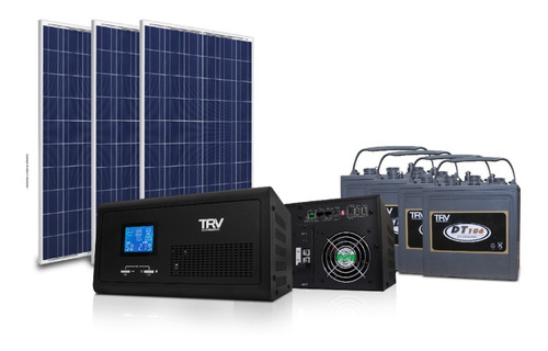 Kit Solar Hogar: Paneles + Inv 24/1600 + Baterias (24 Horas)