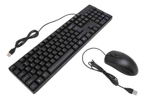 Juego De Teclado Y Ratón Con Cable Usb, Ergonómico, 104 Tecl