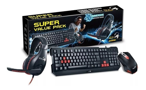 Super Value Pack - Teclado + Mouse + Audífonos - Genius