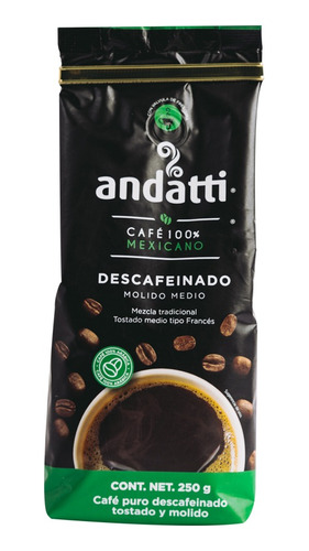 Café Andatti Molido Descafeinado Mezcla Tradicional 250gr