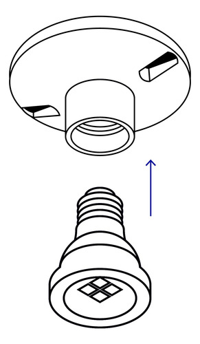 Socket Para Foco E26 Tipo Anuncio Lampara Sobreponer 46521