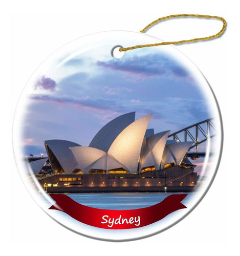 Higoss Sydney Opera House Adorno Navidad Porcelana Doble 3 