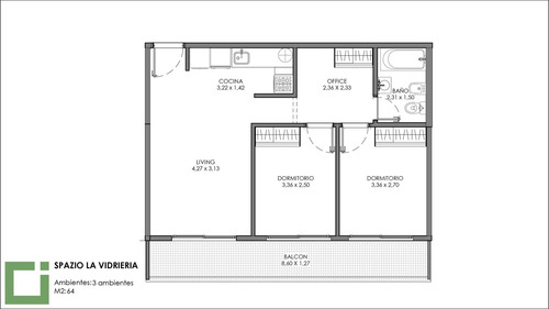 Departamento 3 Ambientes Santos Lugares