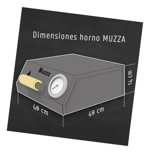 Imagen 8 de 9 de Horno Pizzero Portatil Muzza Pizza A La Piedra 4 Hornallas