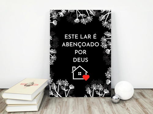 Placa Decoração Frase Este Lar É Abençoado Por Deus