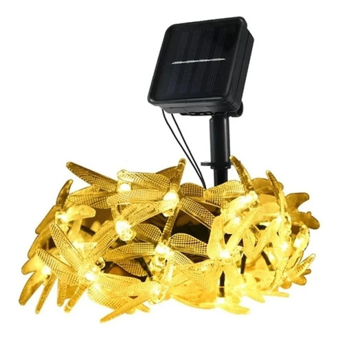 Imagen 1 de 4 de Luz Navidad Guirnalda Libélula Solar De 50 Luces Led Xl Pro