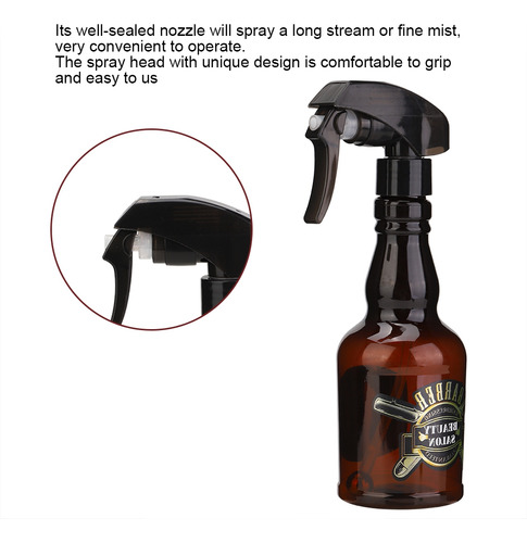 Pulverizador De Agua Barber, 280 Ml, Vintage, Recargable, Va