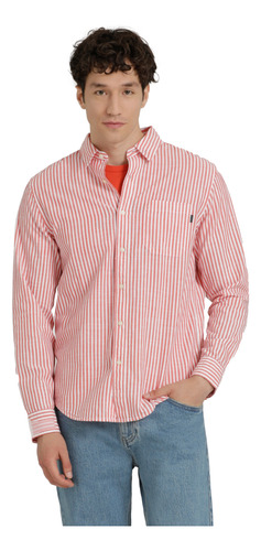 Camisa Hombre Long Sleeve Regular Fit Rojo Dockers