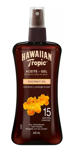 Aceite Protector Solar Spray Spf15 Hawaiian Tropic 240ml
