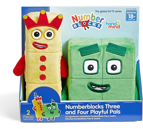 Hand2mind Numberblock 3 Y 4 Three And Four Original Peluche