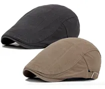 Comprar 2 Boinas Qossi Hombre Gorra Plana De Algodón Ivy Gatsby
