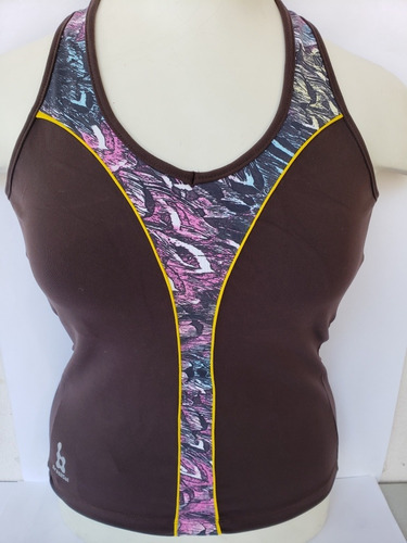 Blusa Deportiva Mujer Brasilsul Yoga Ejercicio Cafe Licra