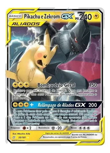 Box Batalha De Liga Zekrom Pikachu Vs Charizard Reshiram Gx