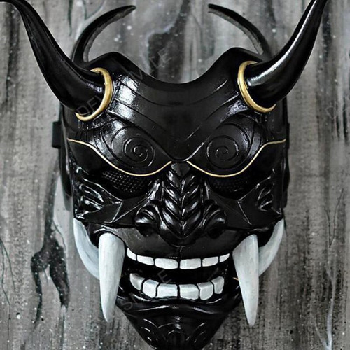 Máscara De Samurái Japonés Noh Kabuki Demon Oni Hannya Red