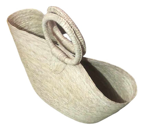 Bolsa De Palma Canasta Artesanal Color Beige ( 10 Piezas )