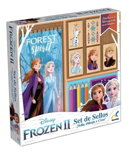 Set De Sellos Frozen - Novelty - Juego De Mesa - Creatividad