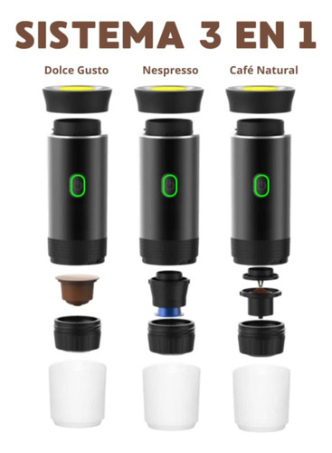 Cafetera Portátil Capsulas Dolce Gusto Nespresso Recargable