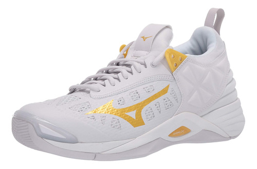 Mizuno Zapato De Voleibol Wave Momentum Para Mujer, Blanco-.