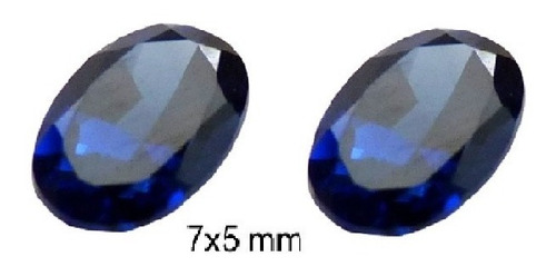 Safira Pedra Preciosa Par Safira Azul Oval 7x5 Mm 3065a