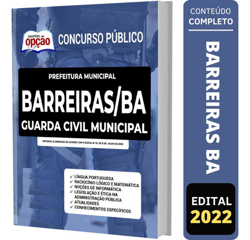 Apostila Guarda Civil Municipal De Barreiras Ba - Gcm Barreiras 2022