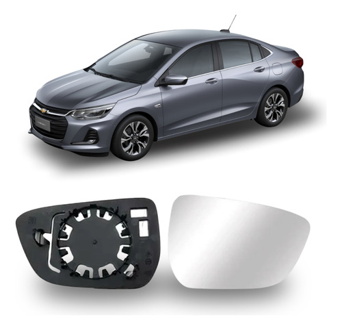 Lente Espelho Retrovisor Com Base Onix 2020 2021 2022 2023