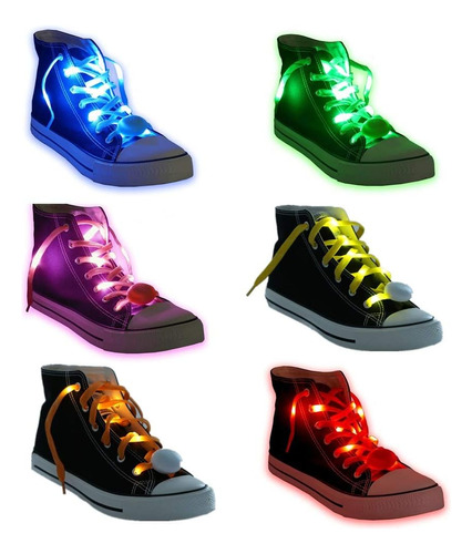 6 Pares De Cordones Led  Cordón De Nailon Suave De Alta Vis