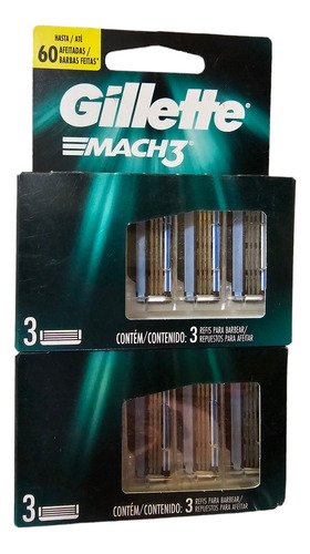 Repuestos Gillette Mach3 Con 6 Pz.